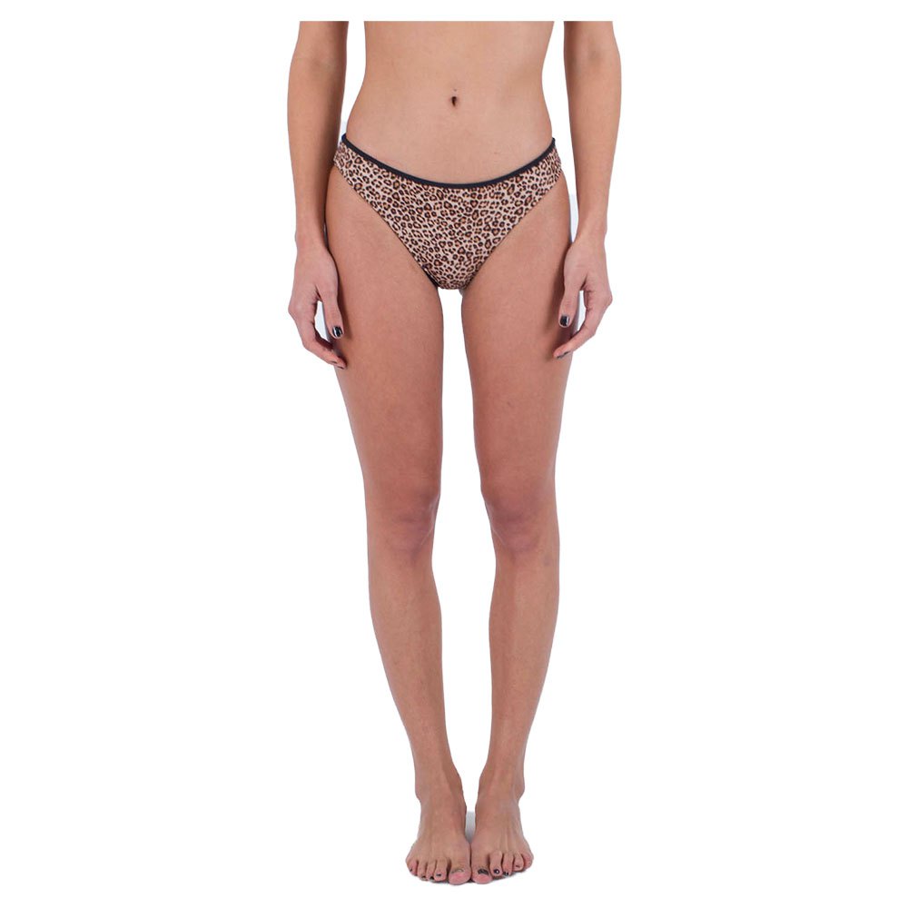 hurley max leopard moderate bikini bottom marron s femme