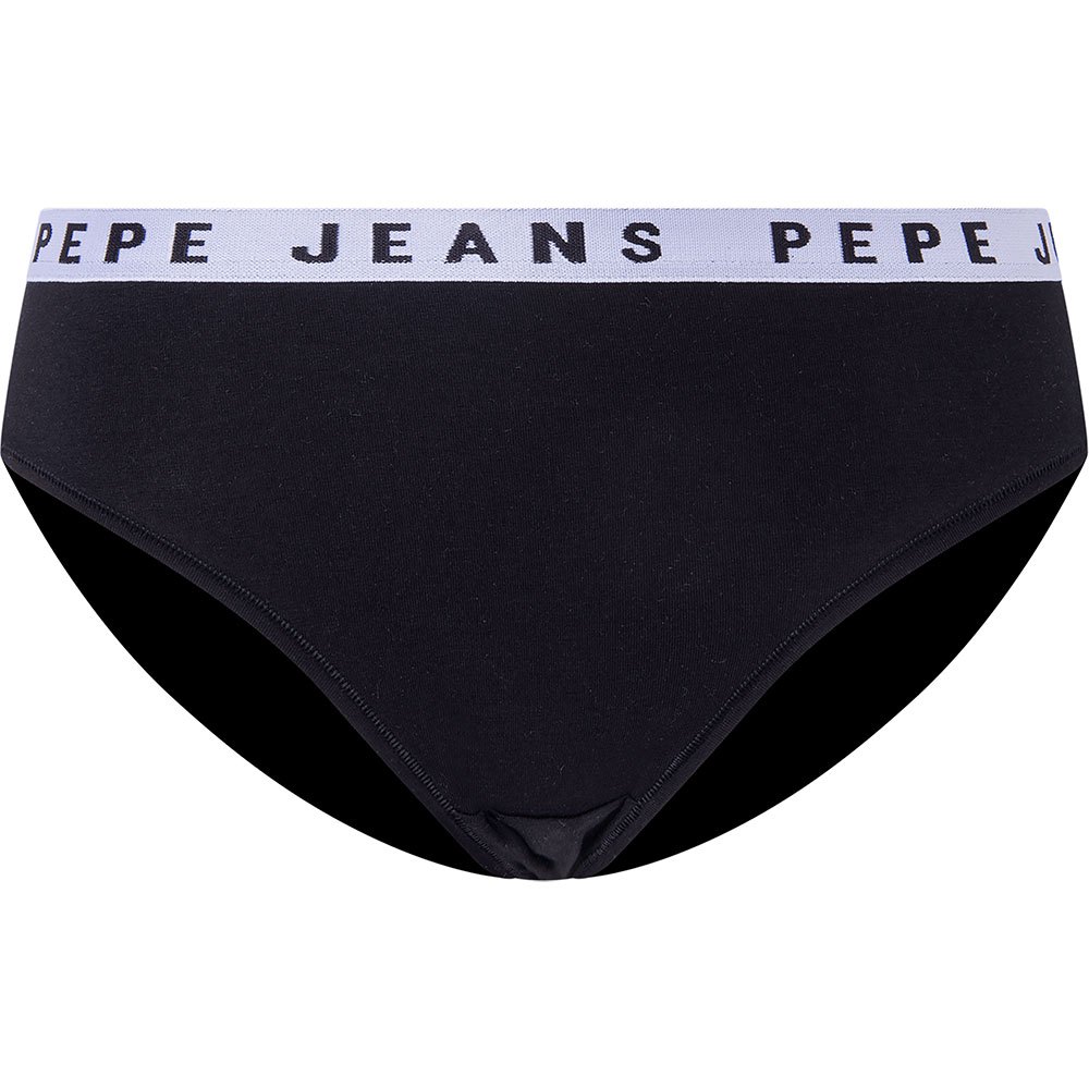 pepe jeans logo panties noir xs femme