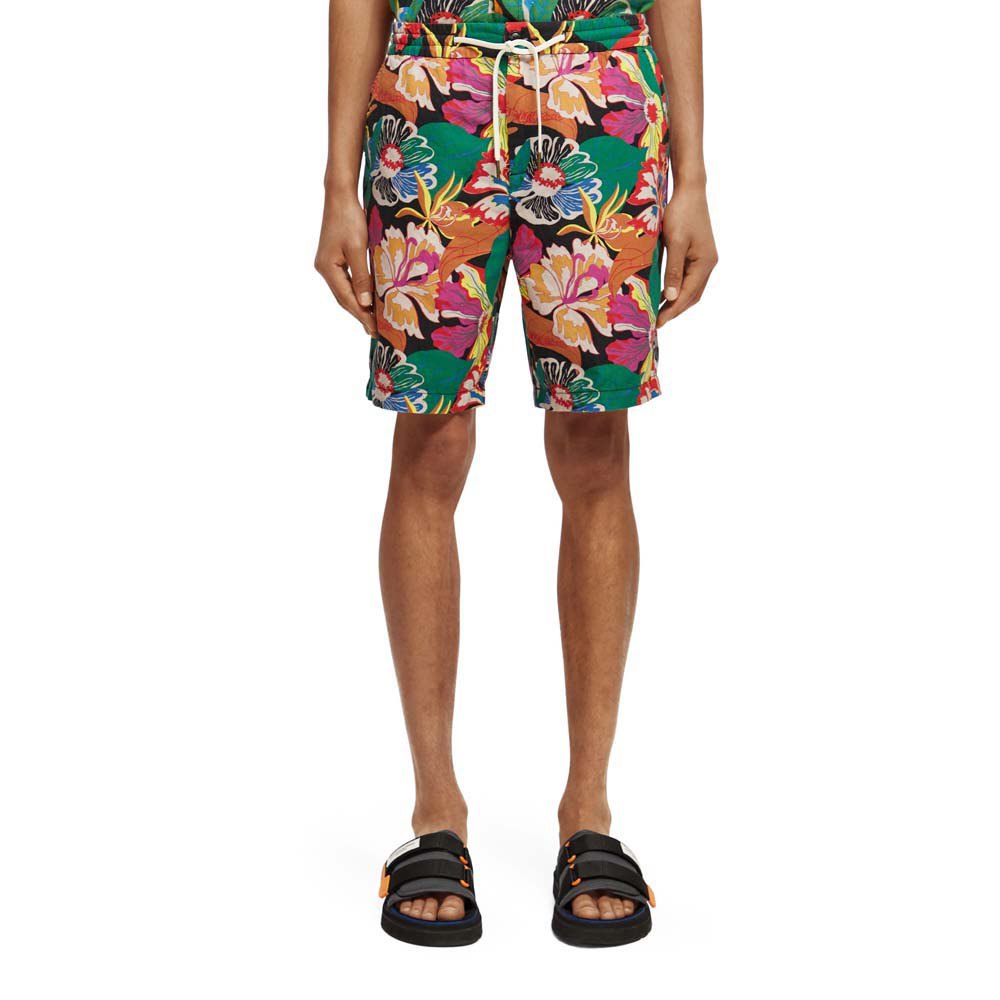 scotch & soda mid length printed swimming shorts multicolore l homme