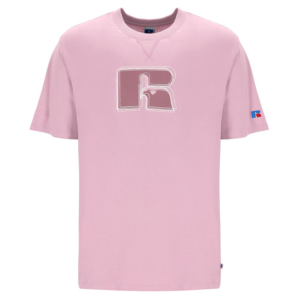 russell athletic emt e36101 short sleeve t-shirt rose l homme