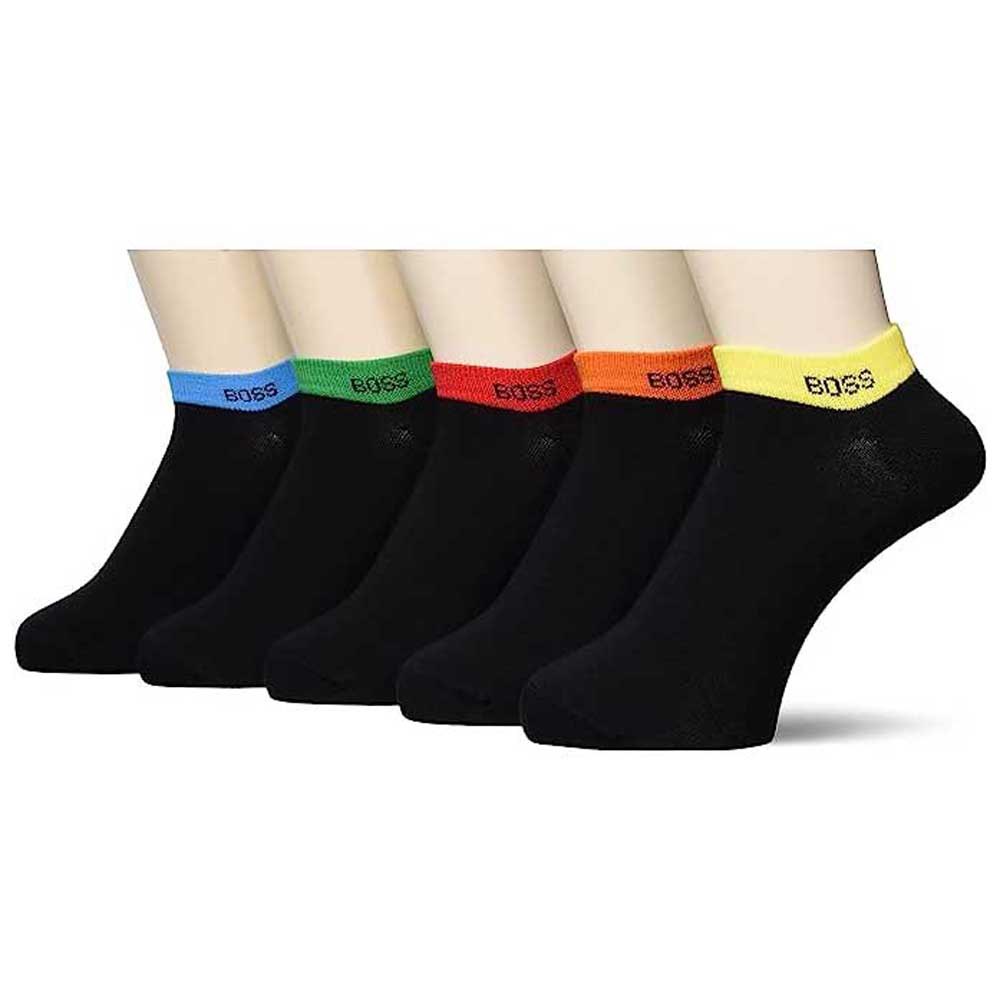 boss rainbow 10242880 short socks 5 units noir eu 39-42 homme