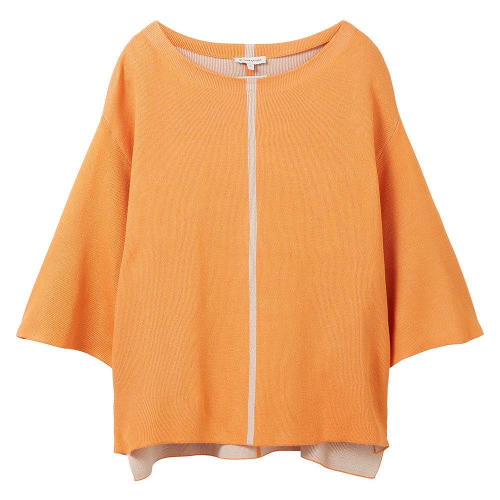 tom tailor knit pullover doubleface 1035299 sweater orange m femme