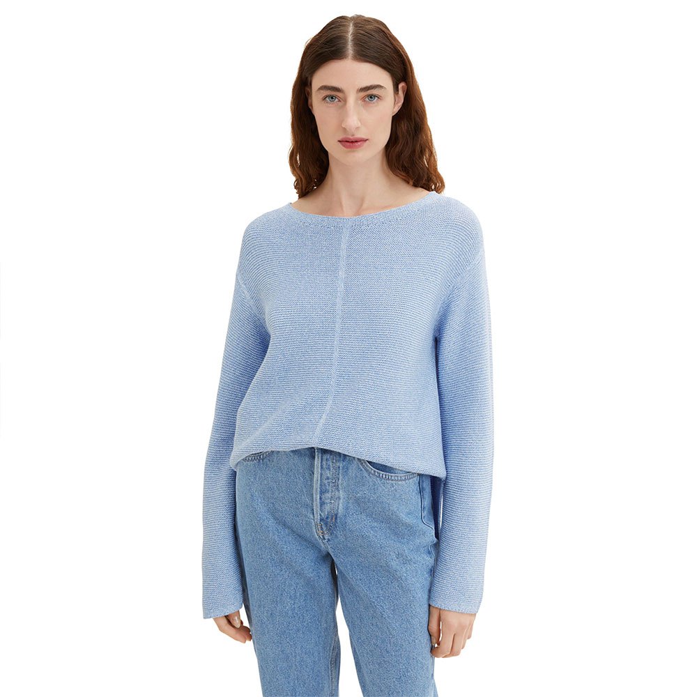 tom tailor knit pullover mouline sweater bleu xl femme