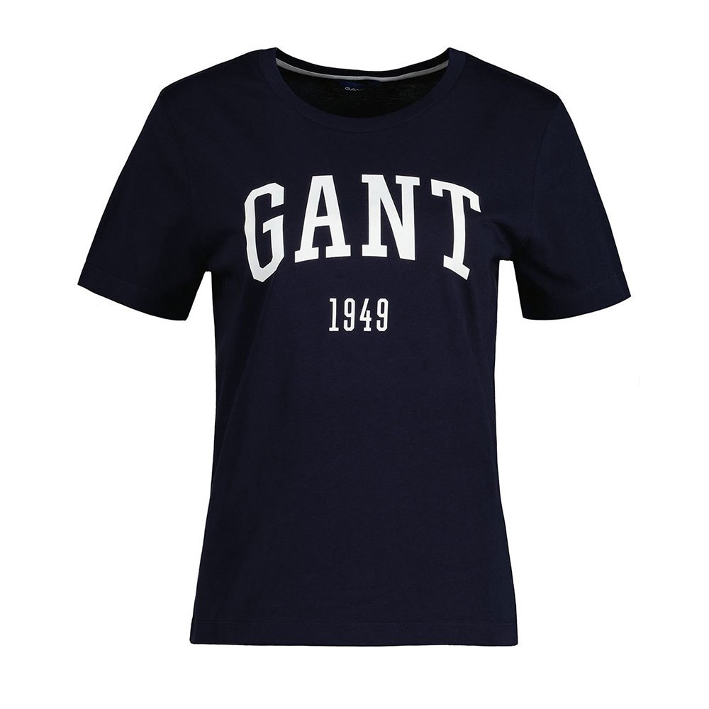 gant logo short sleeve t-shirt bleu s femme