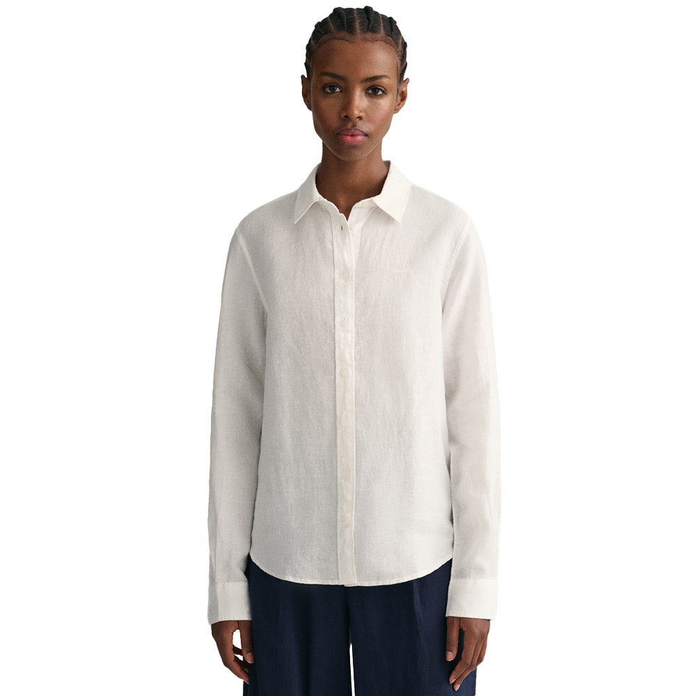 gant reg chambray long sleeve shirt blanc 34 femme
