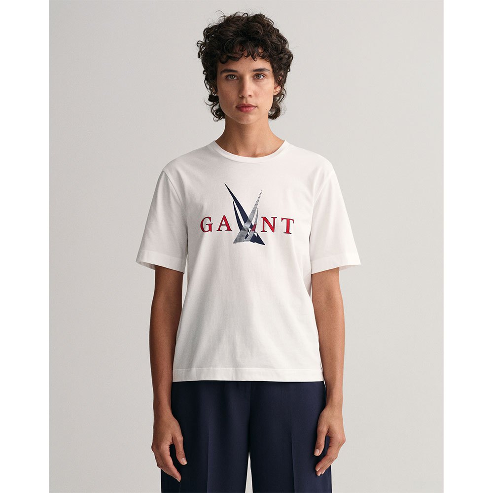 gant sail short sleeve t-shirt blanc s femme