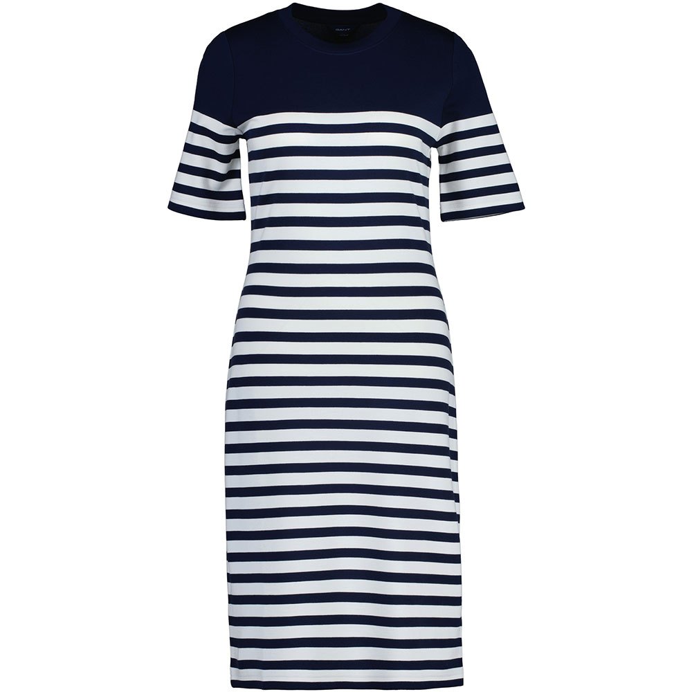 gant striped short sleeve dress bleu l femme