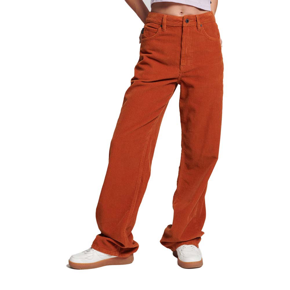 superdry vintage cord wide pants marron 32 / 32 femme