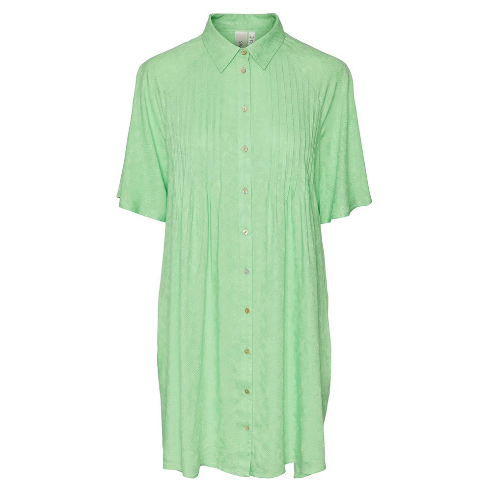 yas fira 3/4 sleeve short dress vert l femme