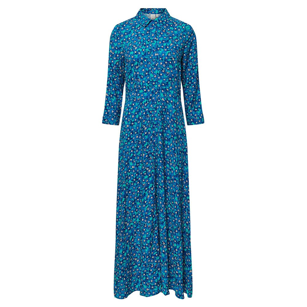 yas savanna long sleeve shirt dress bleu 2xl femme