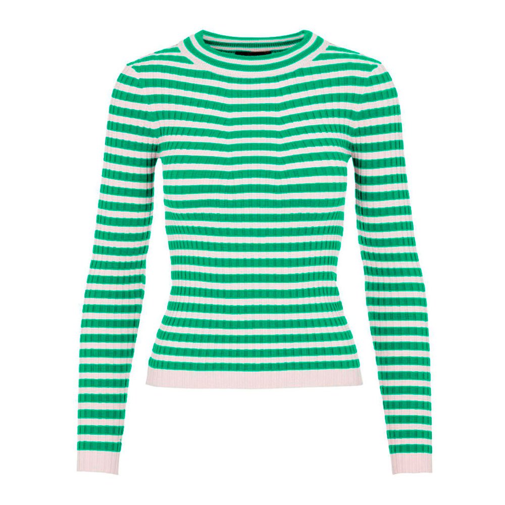 pieces crista o neck sweater vert s femme