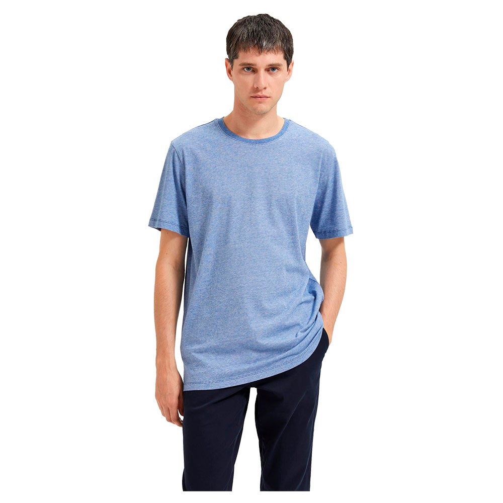 selected aspen mini short sleeve t-shirt bleu l homme