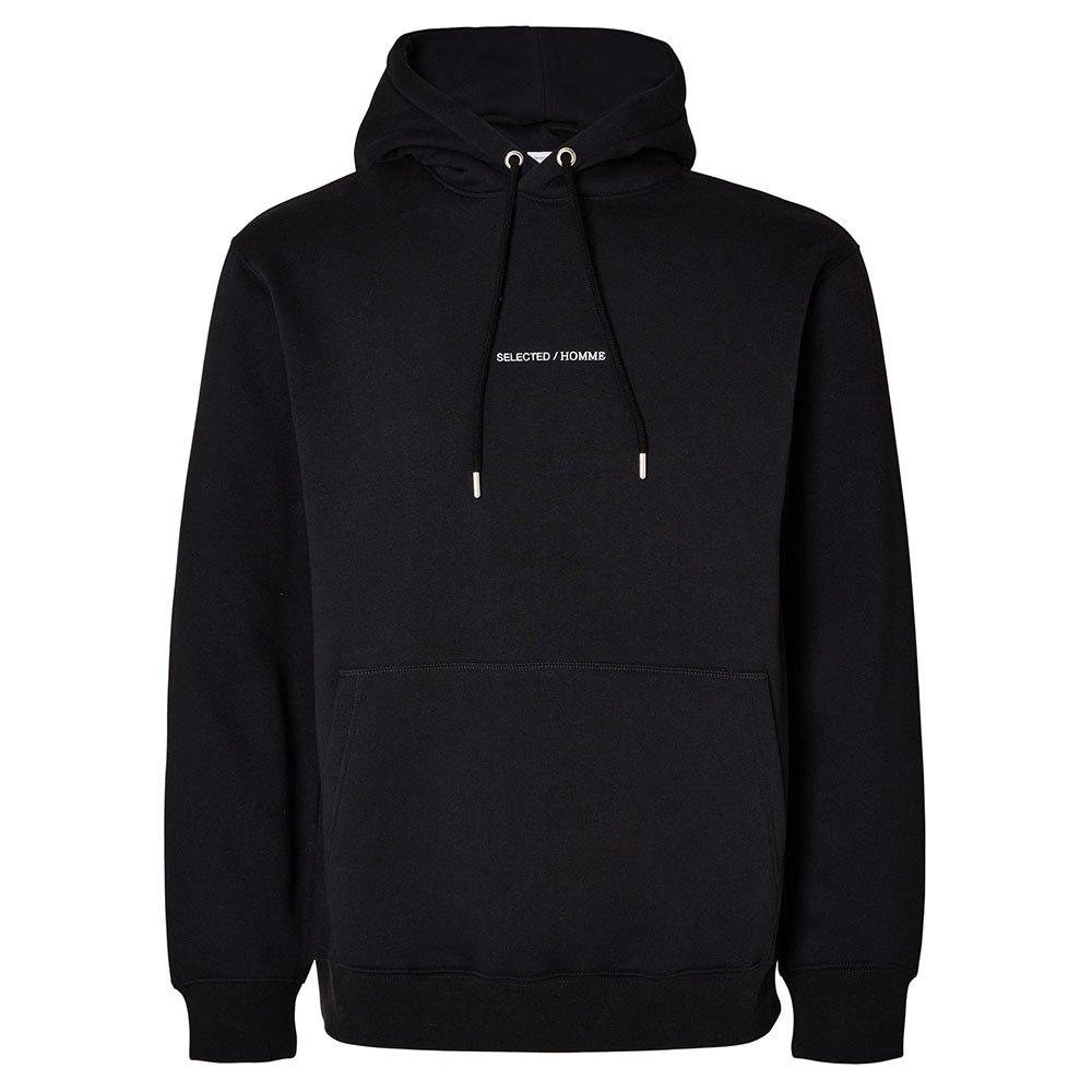 selected hankie logo hoodie noir 2xl homme