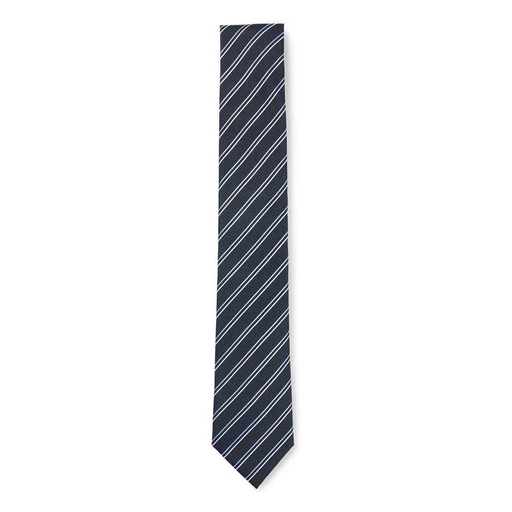boss 10232387 7.5 cm tie bleu,gris  homme