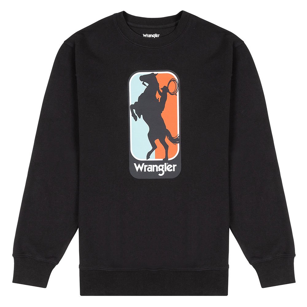 wrangler logo crew sweatshirt noir xl homme