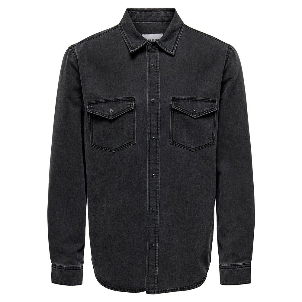 only & sons bane overshirt gris l homme