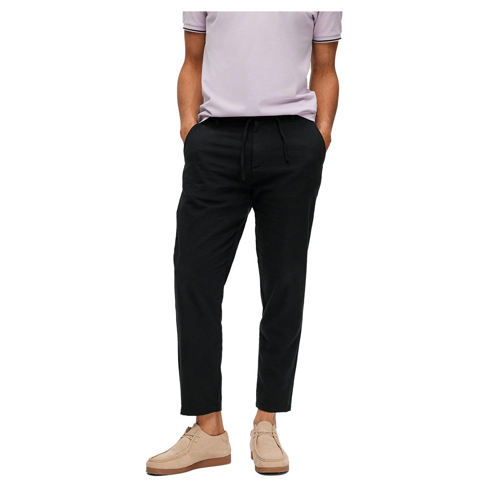 selected 172 brody slim tapered fit chino pants noir s homme