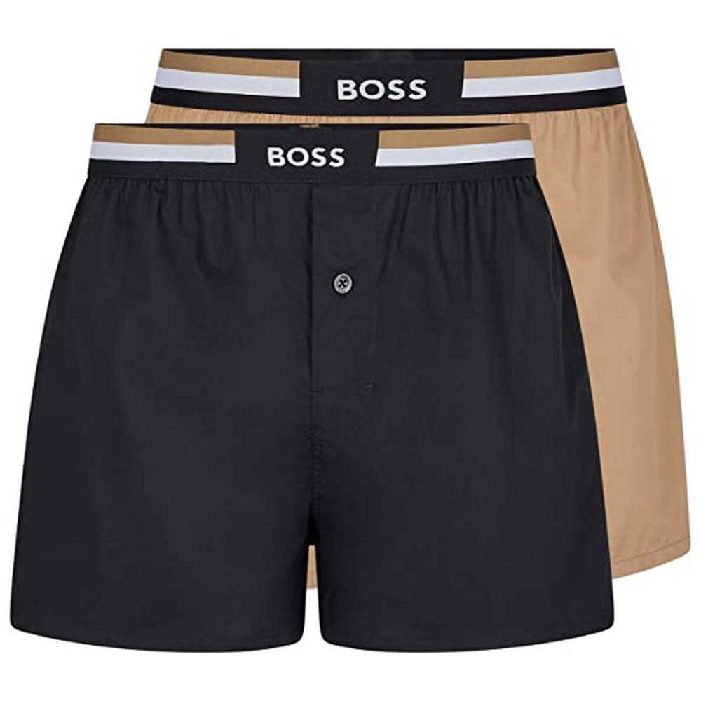 boss 2p boxer shorts ew 10251193 boxer 2 units beige,noir s homme