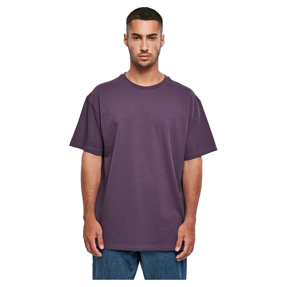 build your brand heavy oversize short sleeve crew neck t-shirt violet 5xl homme