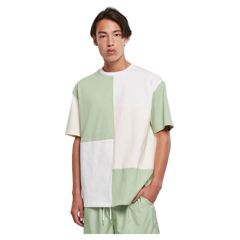 starter patchwork oversize short sleeve crew neck t-shirt vert 2xl homme