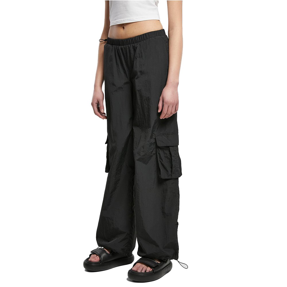 urban classics crinkle cargo pants noir 4xl femme