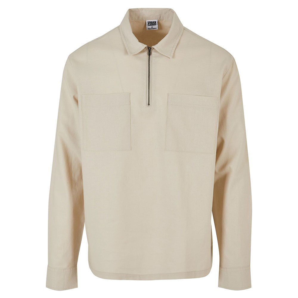 urban classics short sleeve shirt beige 2xl homme