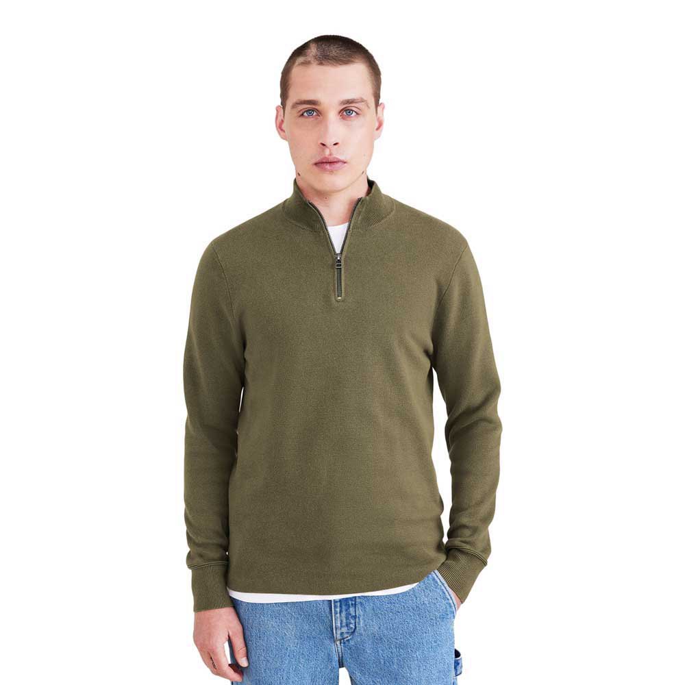 dockers 1/4 zip sweater vert s homme