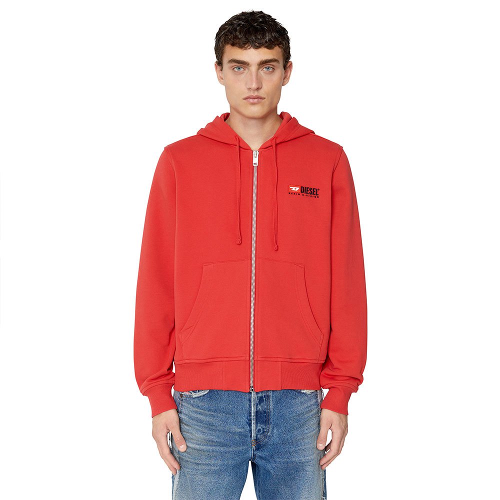 diesel ginn division full zip sweatshirt rouge xl homme