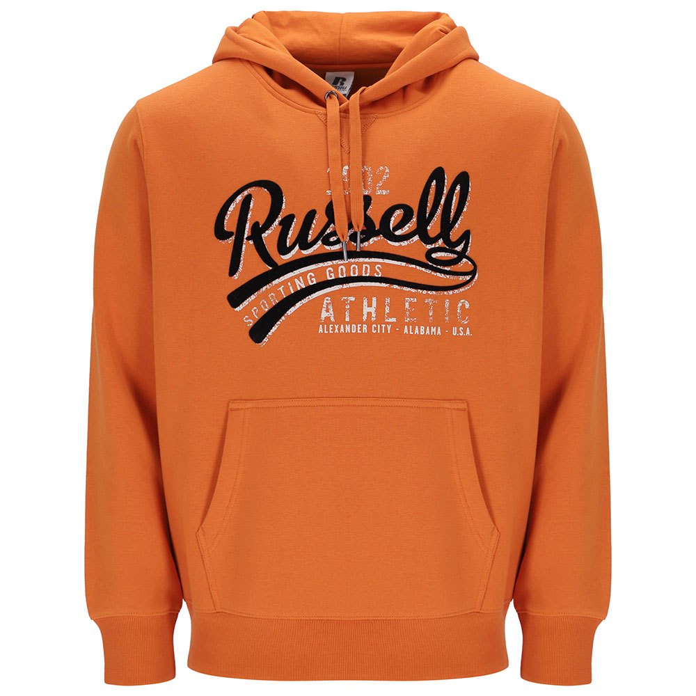 russell athletic cra coastal fjord short sleeve t-shirt orange m homme