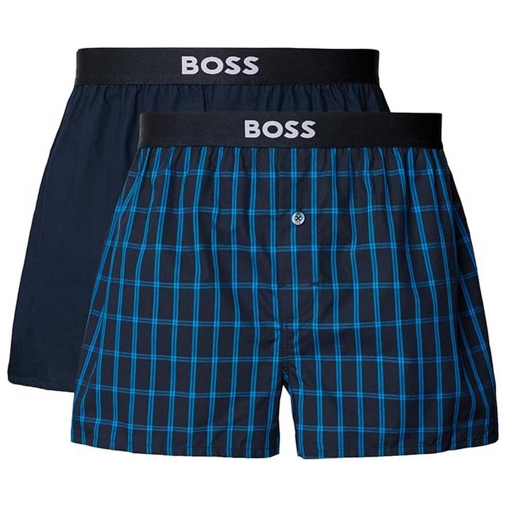 boss 2p boxer shorts ew 10251193 boxer 2 units bleu l homme