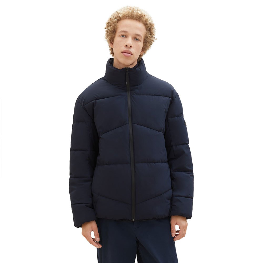 tom tailor 1037388 relaxed stand-up puffer jacket bleu m homme