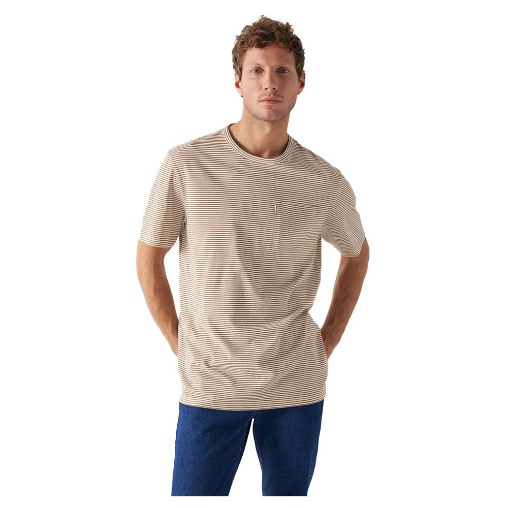 salsa jeans 21007014 regular fit short sleeve t-shirt beige l homme
