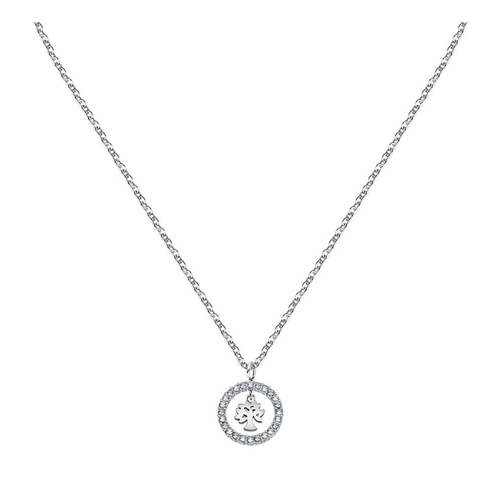 le petite story family ss crystal hooptree 405 cm necklace argenté  homme