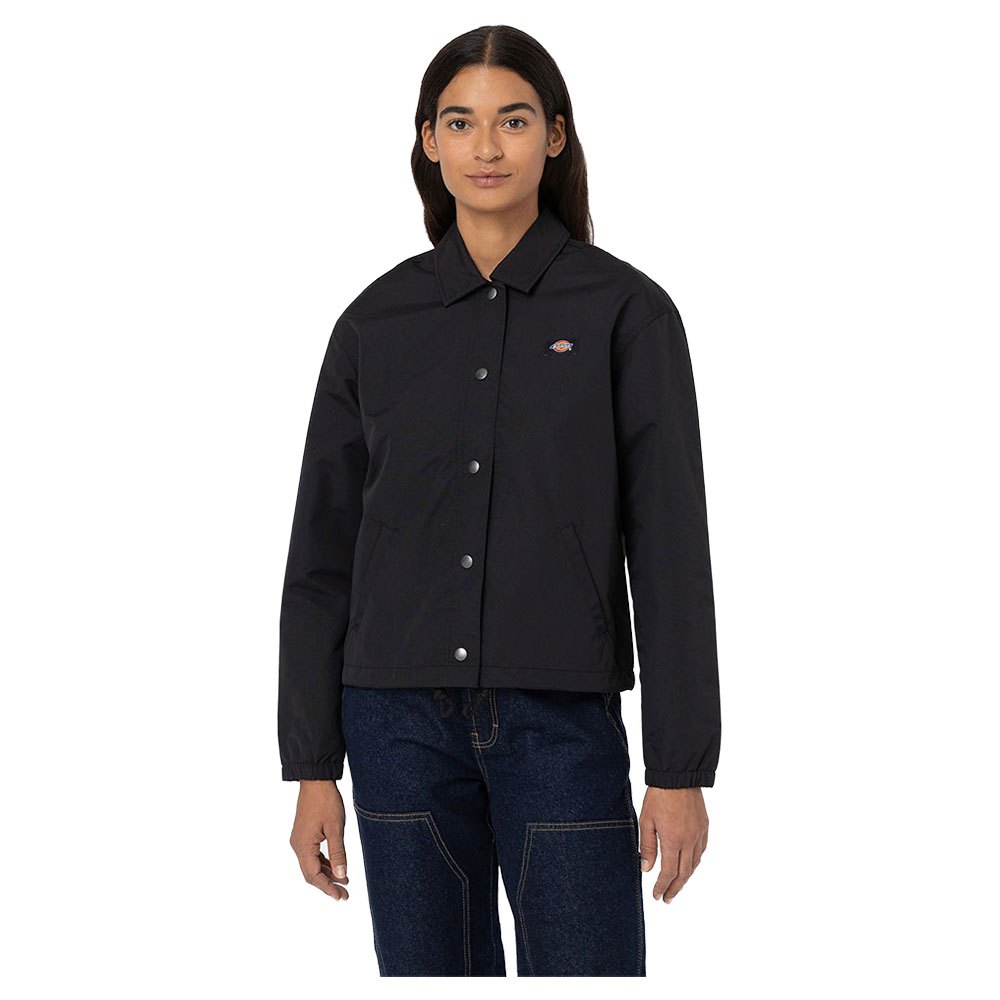 dickies oakport cropped coach jacket noir 2xs femme