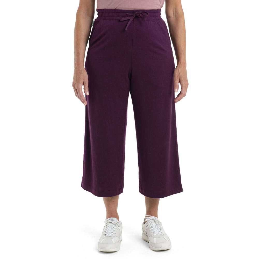 icebreaker granary culottes merino pants violet xs femme