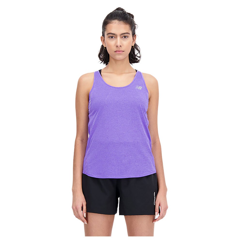 new balance impact run sleeveless t-shirt violet l femme
