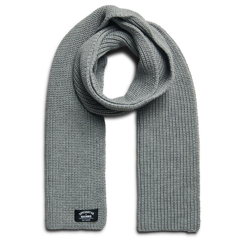 superdry classic knitted scarf gris  homme