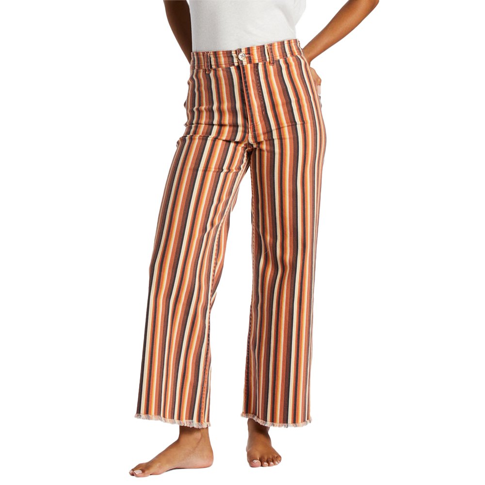 billabong free fall print pants marron 28 femme