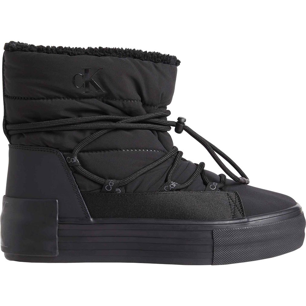 calvin klein jeans bold vulc flatf boots noir eu 38 femme