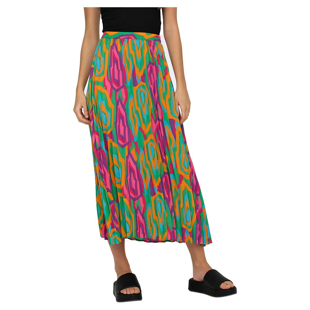 only alma life poly plisse long skirt multicolore 34 femme