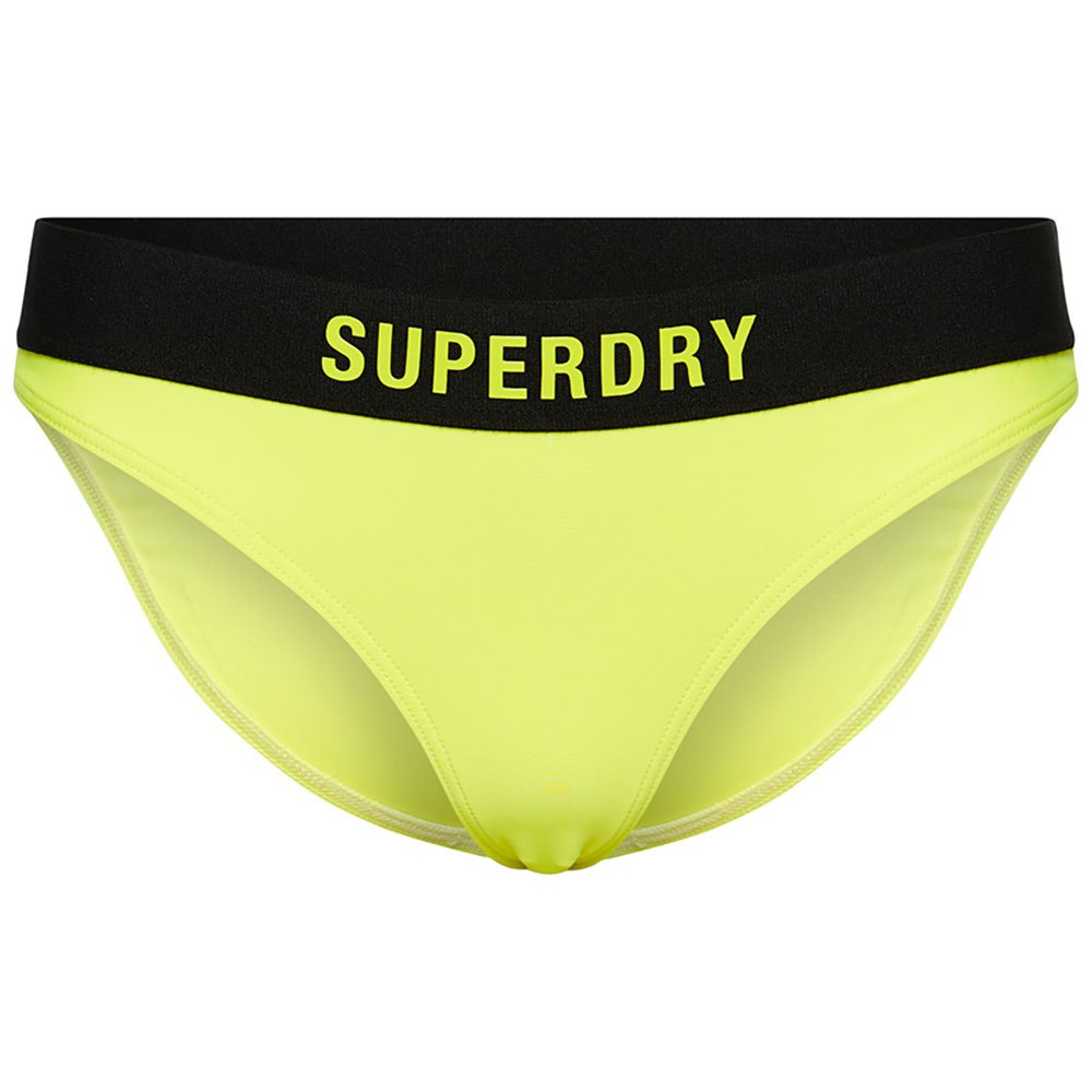 superdry code elastic bikini brief swimsuit jaune 2xs femme