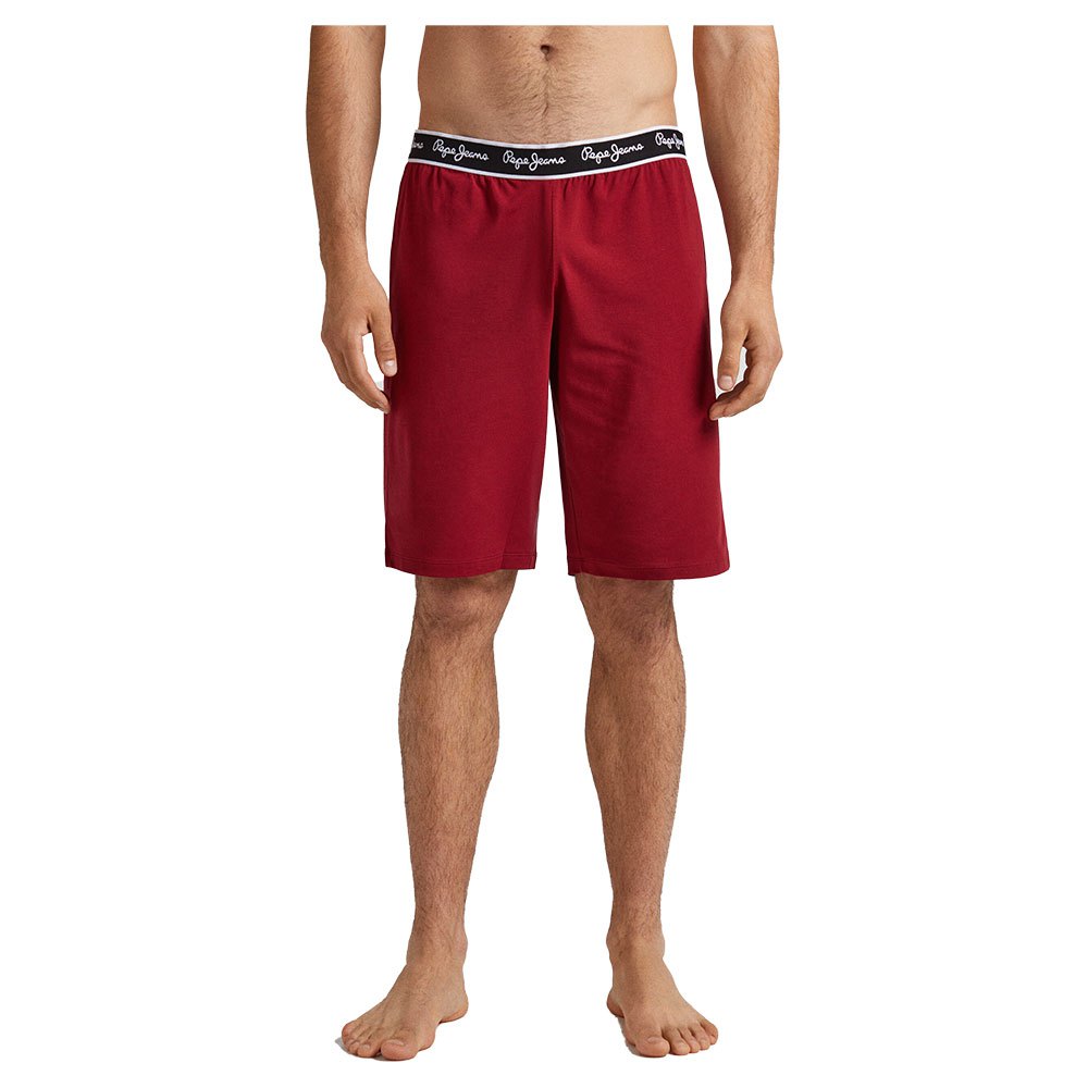 pepe jeans solid short shorts pyjama rouge xl homme