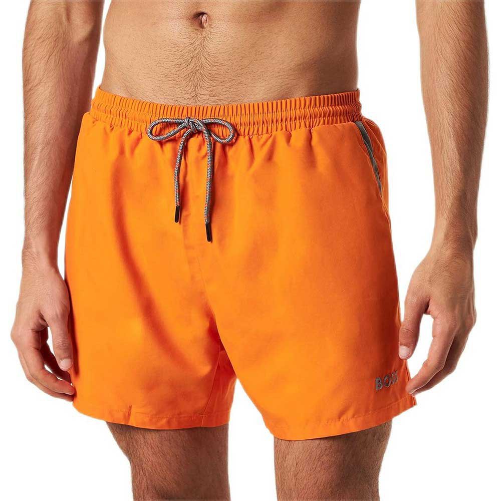 boss pearleye swimming shorts orange m homme
