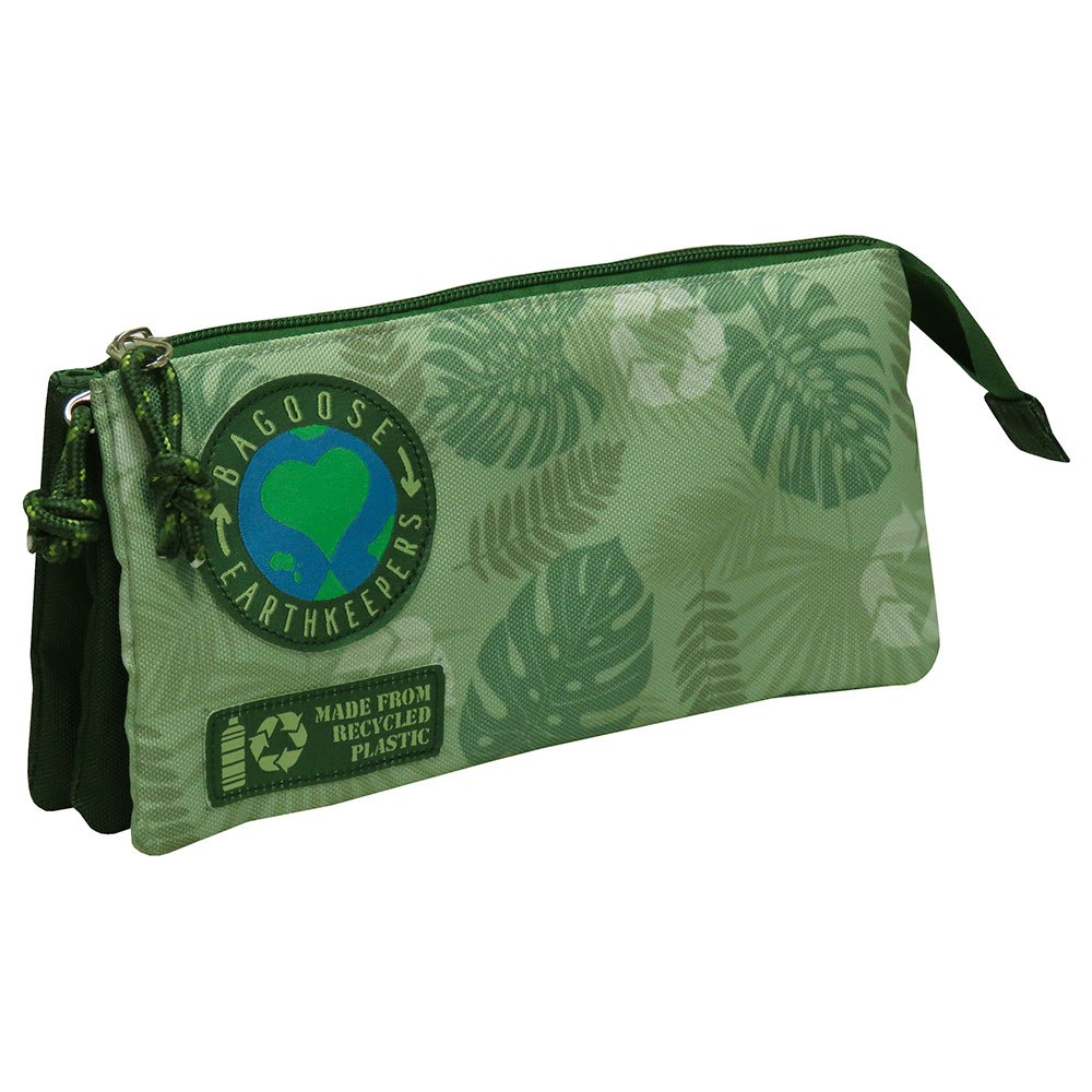 bagoose leaves by earth triple pencil case vert  homme