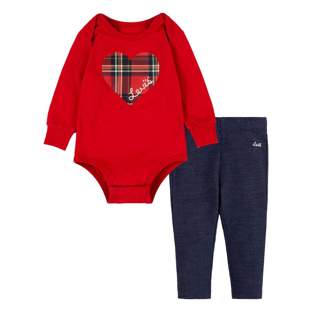 levi´s ® kids plaid box set pyjama rouge 6 months fille