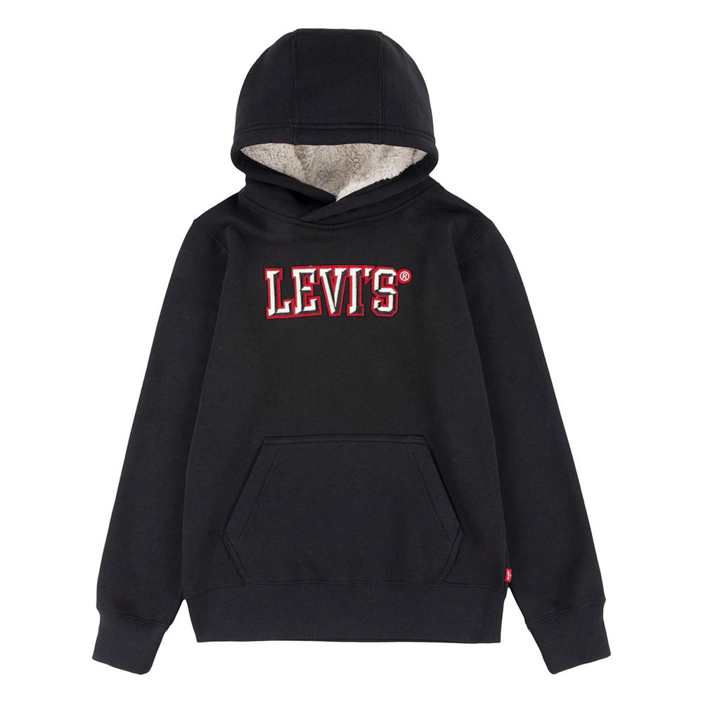 levi´s ® kids sherpa lined pullover hoodie noir 4 years garçon