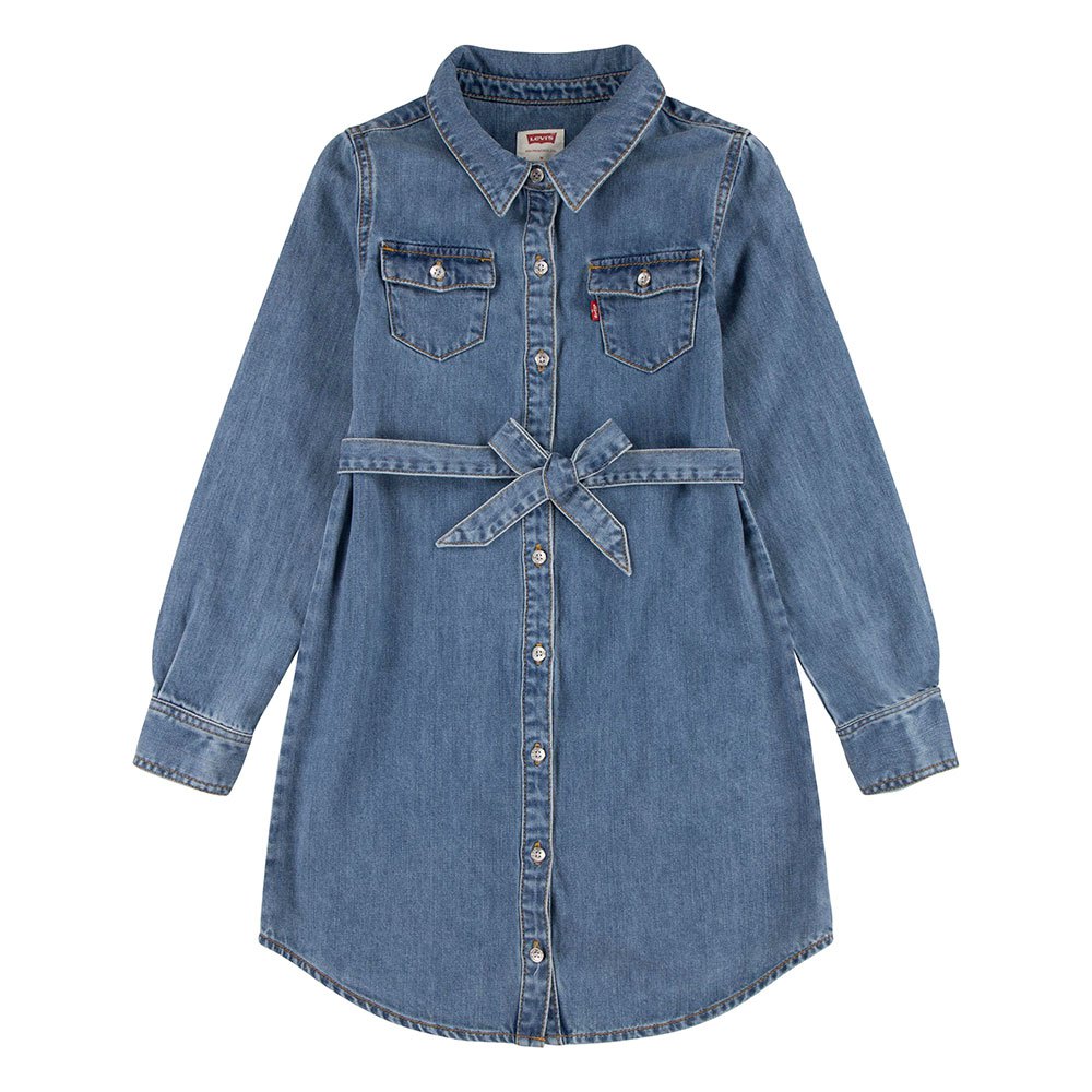 levi´s ® kids western shirt short sleeve short dress bleu 24 months fille