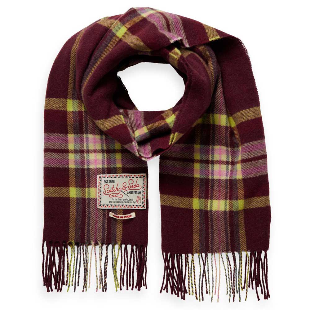scotch & soda classic scarf rouge  homme