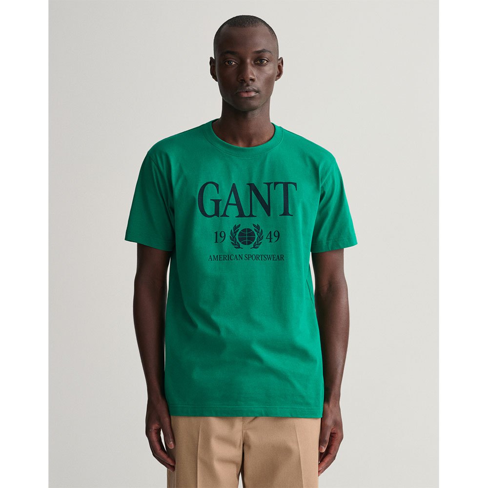 gant retro crest short sleeve t-shirt vert l homme