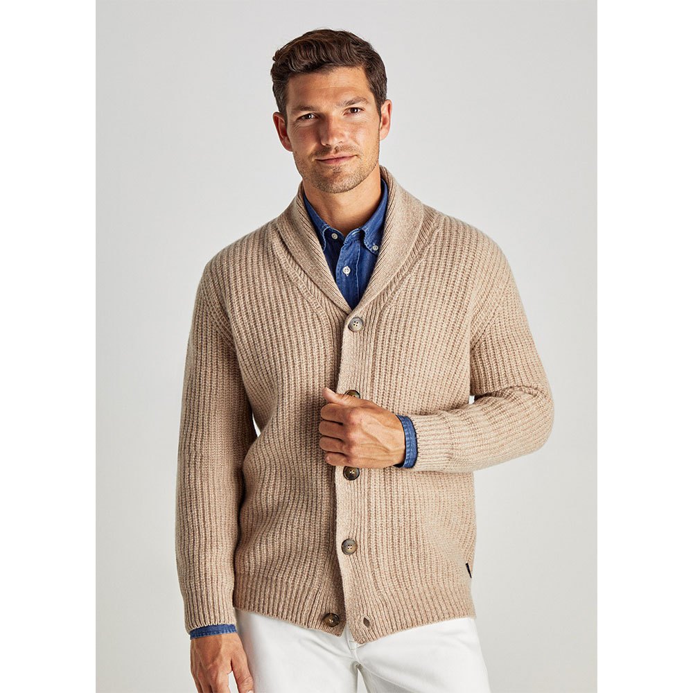 façonnable lmswo shawl cardigan beige m homme